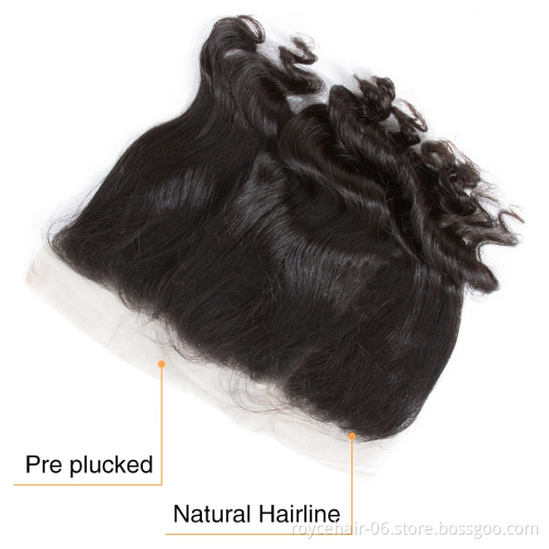 Illusion Raw Indian Cambodian Perruque Thin Skin Lace Front Brazilian Loose Wave 13x4 18 inch Frontals